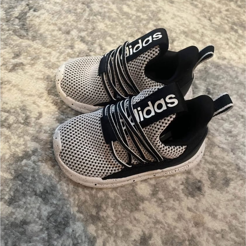 Adidas Black and White Slip-On Sneakers